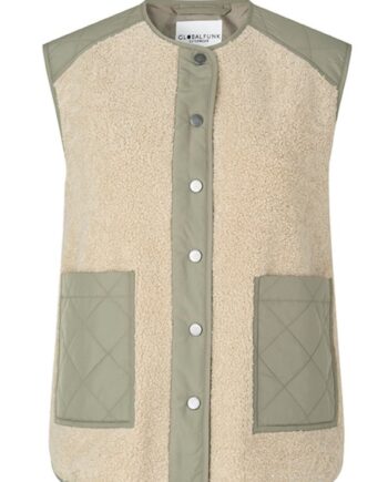 Global Funk Vest Vinson Teddy Khaki Sugar Mix