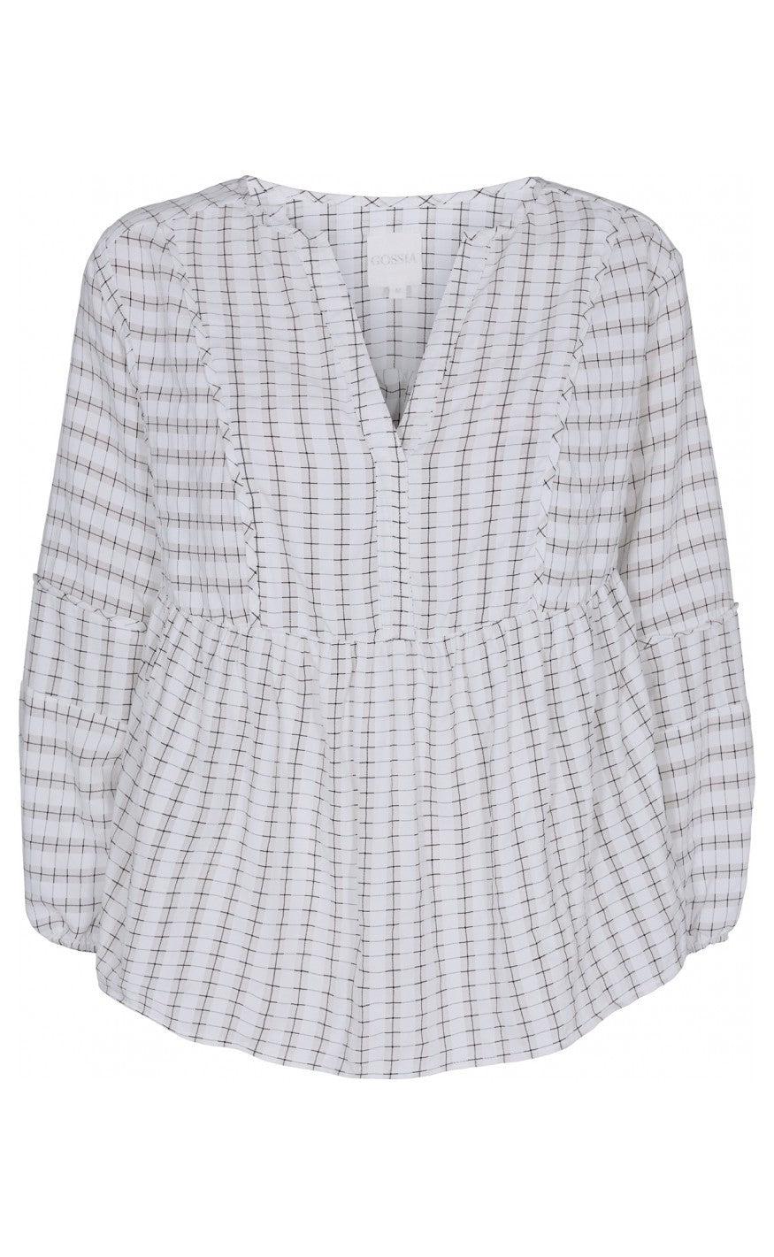 Gossia Bluse Kaia White Black Checks