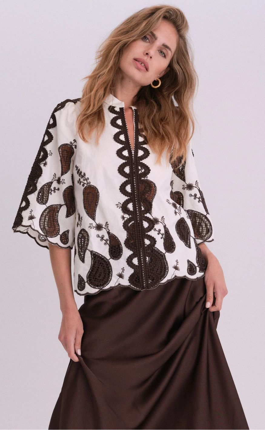 Gossia Bluse Mira Creme Brown