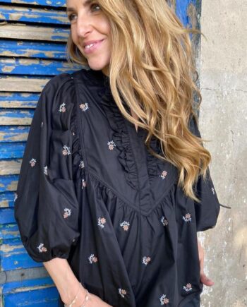 Gossia Bluse Morgan Black    Flowers
