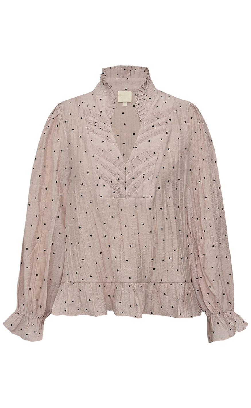 Gossia Bluse Nazil Lullo Rose Black Dots