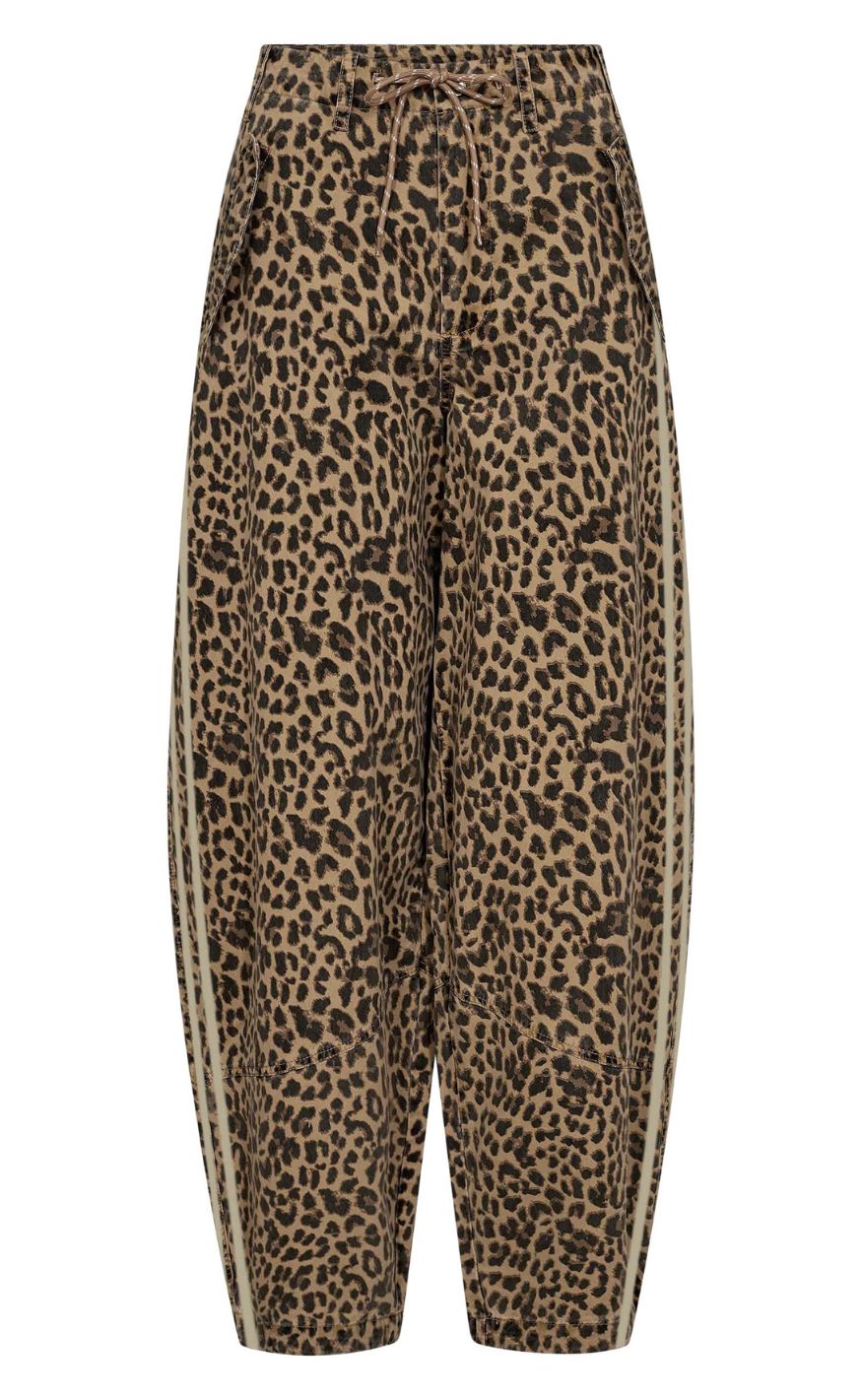 Gossia Bukser Juliette Leopard Print Cream Stripe