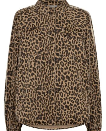 Gossia Jakke Basma Leopard Print Cream Stripe