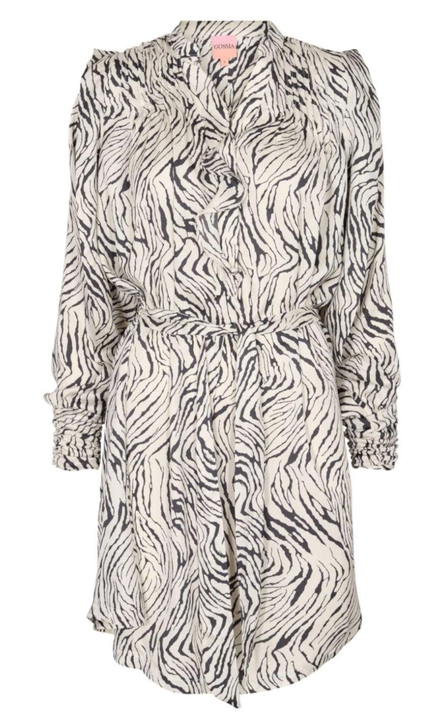 Gossia Kjole Aia Chargoal Creme Zebra