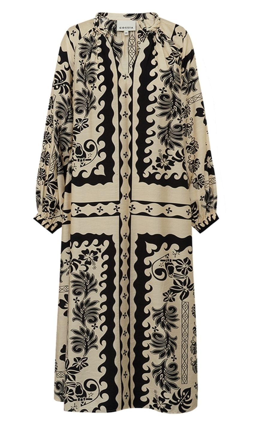 Gossia Kjole Magny Black Creme Print
