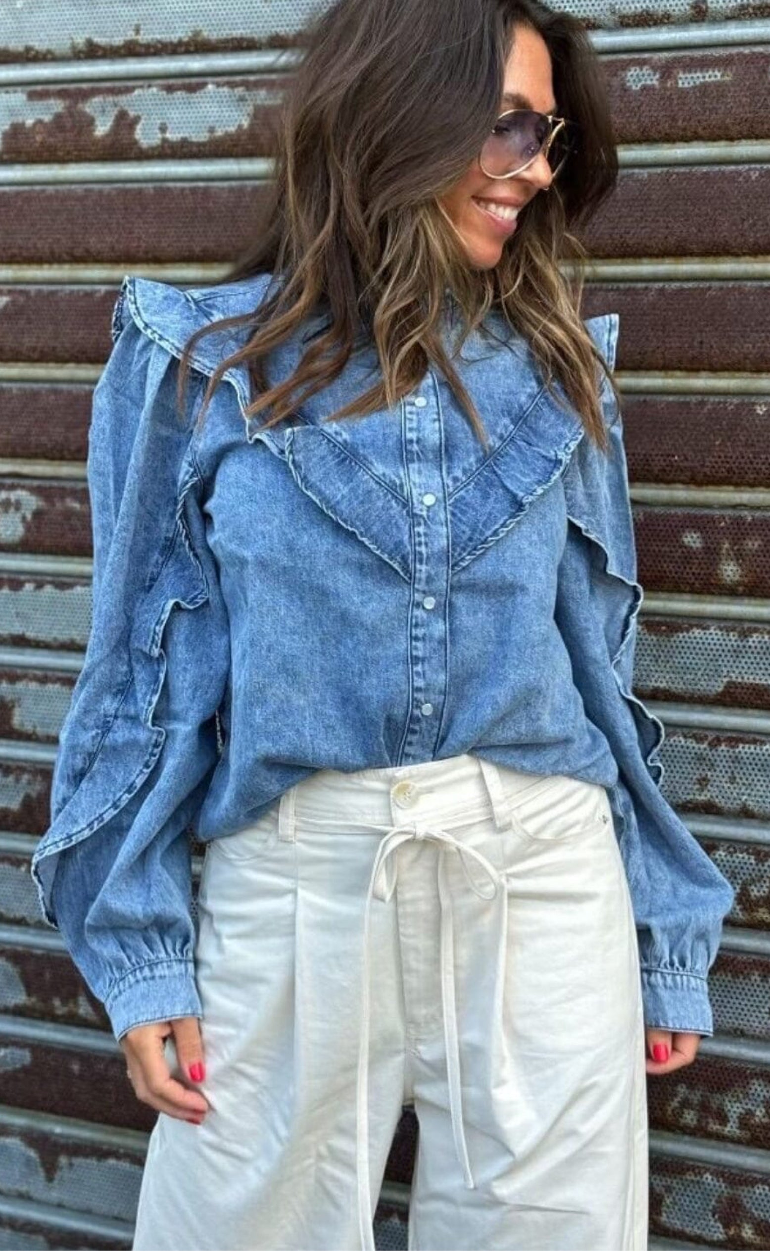 Gossia Skjorte Cira Blue Denim