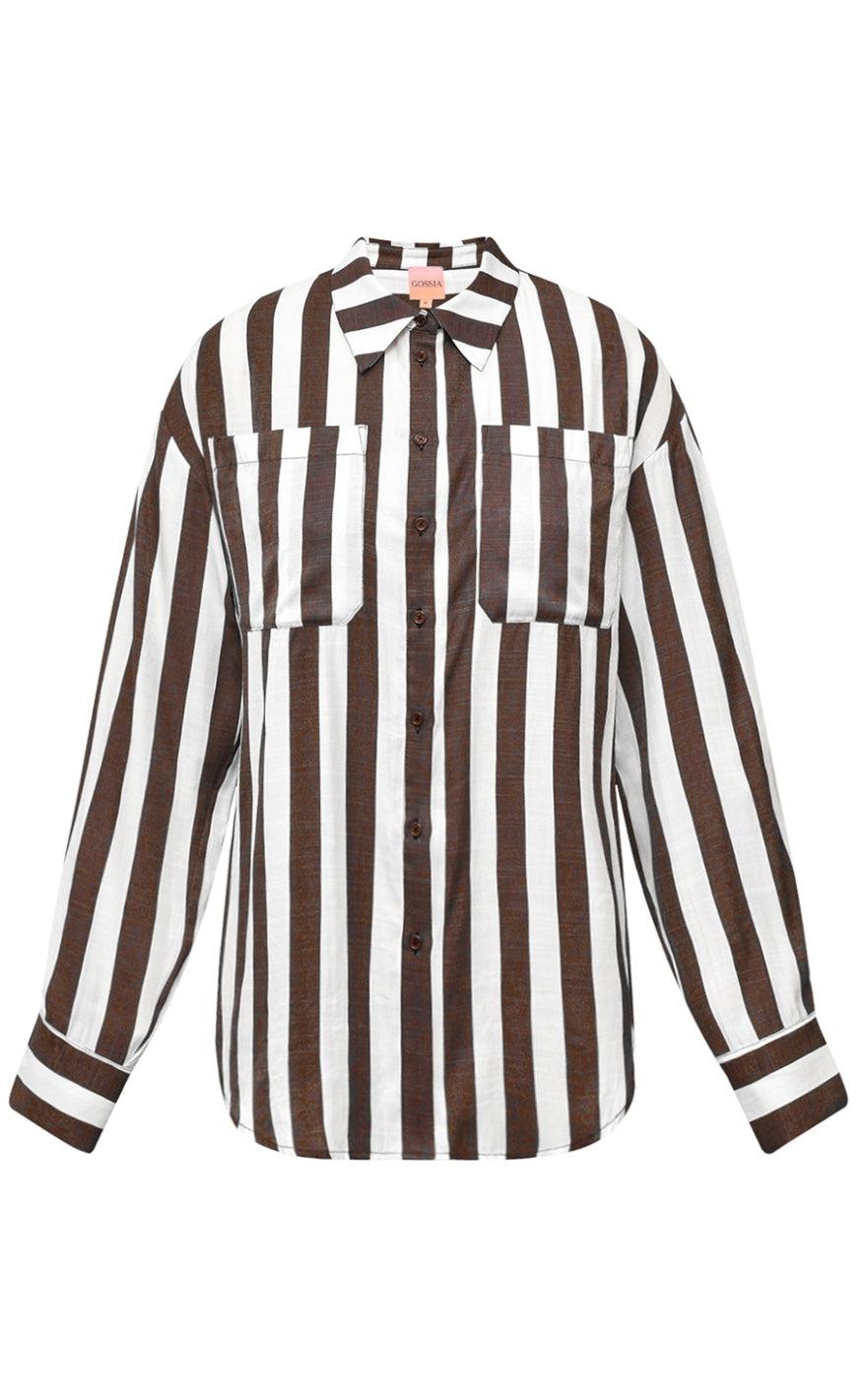Gossia Skjorte Nora Brown Stripes