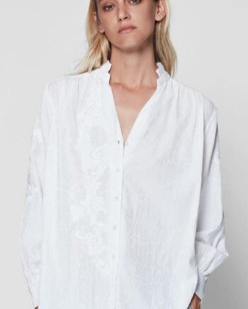 Gustav Skjorte Leonora Long White