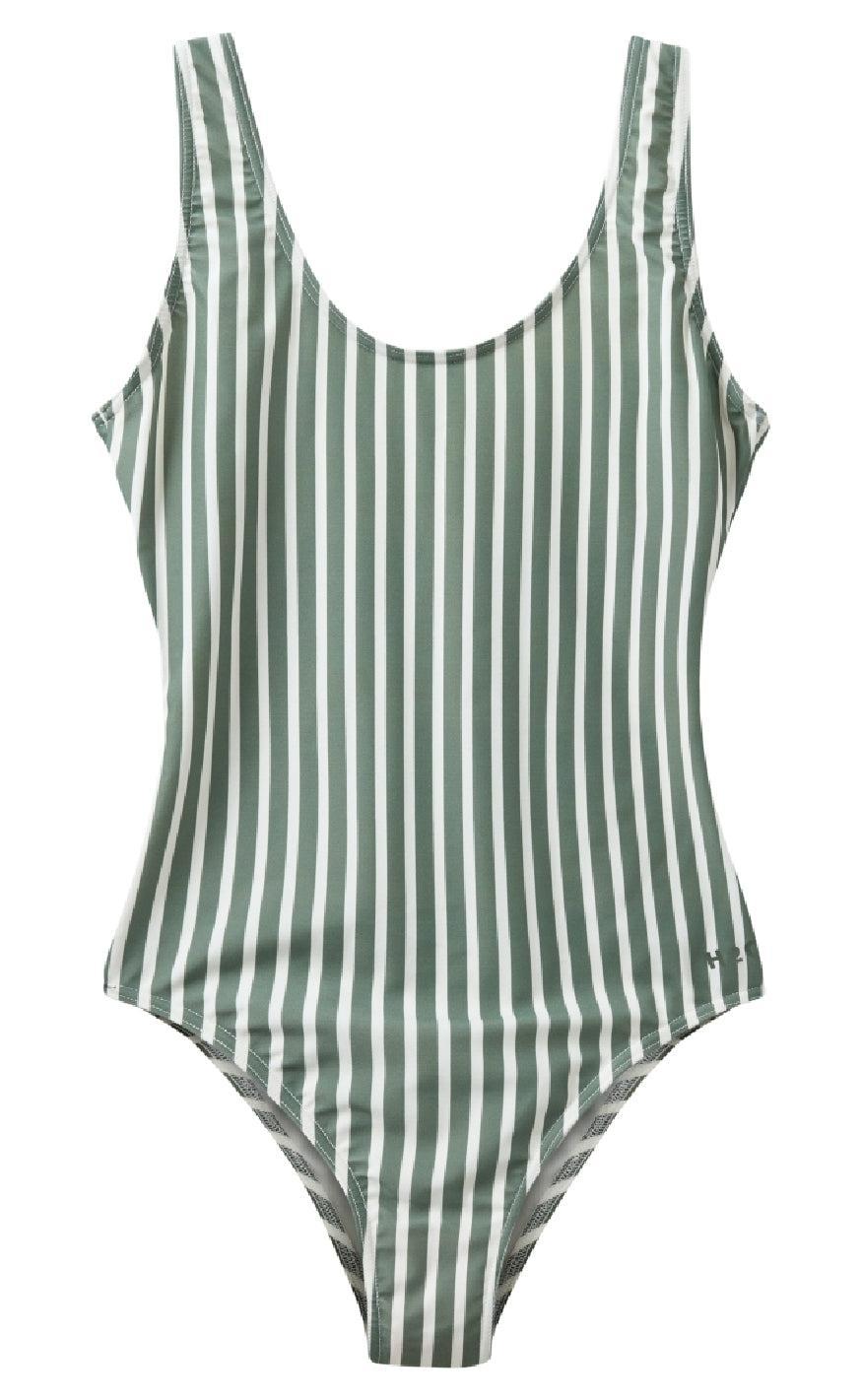 H2o Badedragt Stripe Swim Army