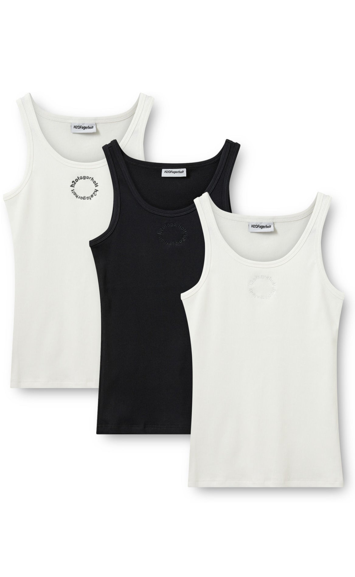 H2o Fagerholt Top   Pack Tank Top White Black