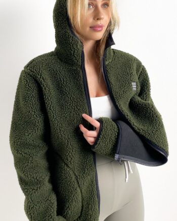 H2o Jakke Langli Hooded Pile Army