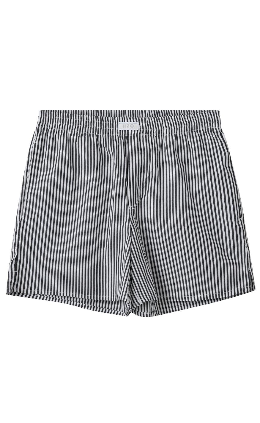 H2o Shorts Rønne Essential Black White Stripe