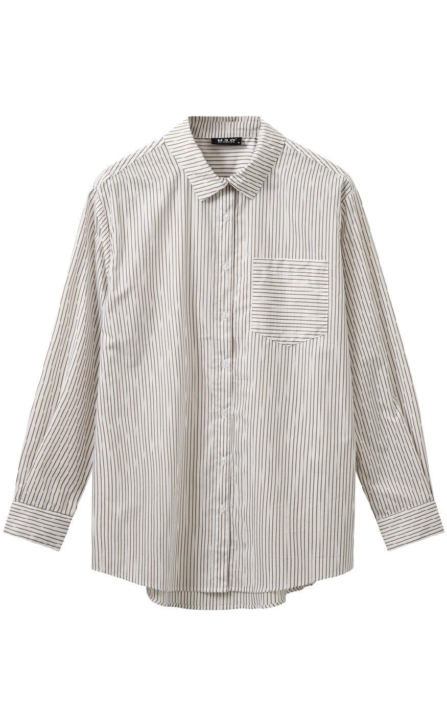 H2o Skjorte Rønne Essential White Brown