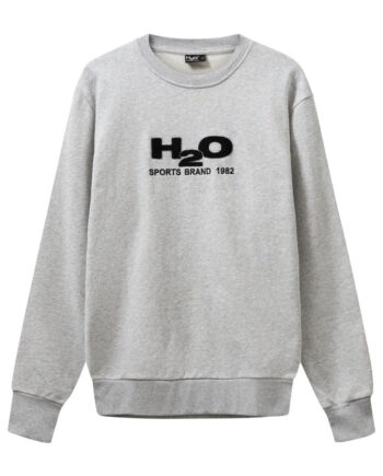 H2o Sweatshirt Logo Lt  Grey Mel Black
