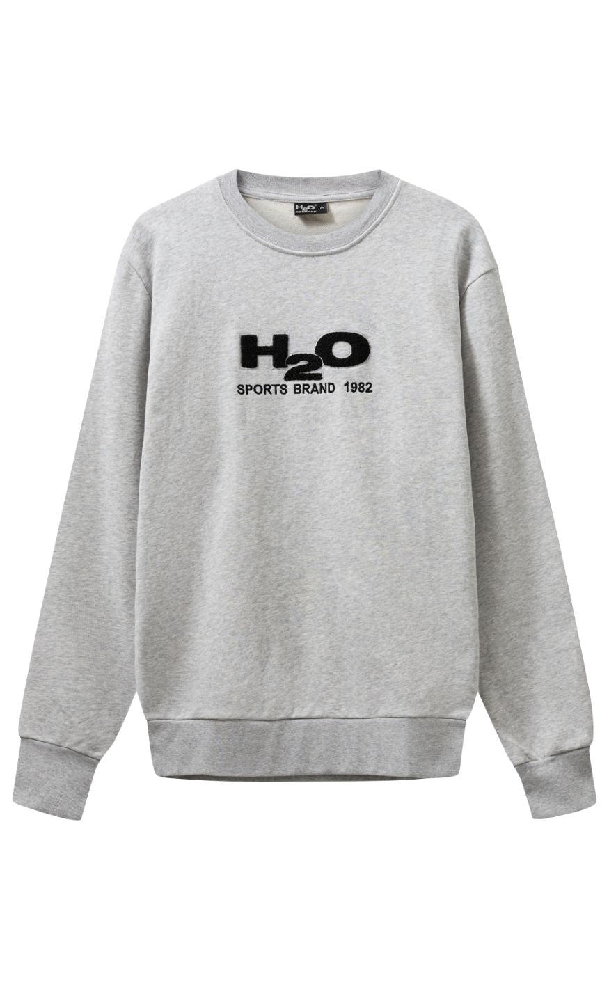 H2o Sweatshirt Logo Lt Grey Mel Black
