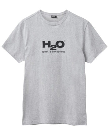 H2o  -shirt Logo Lt  Grey Mel Black