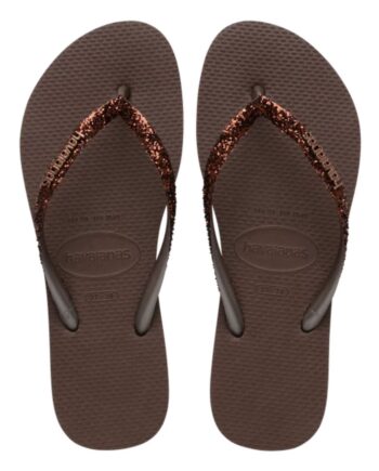Havaianas Klipklapper   Sandal Slim Glitter Ii Dark Brown