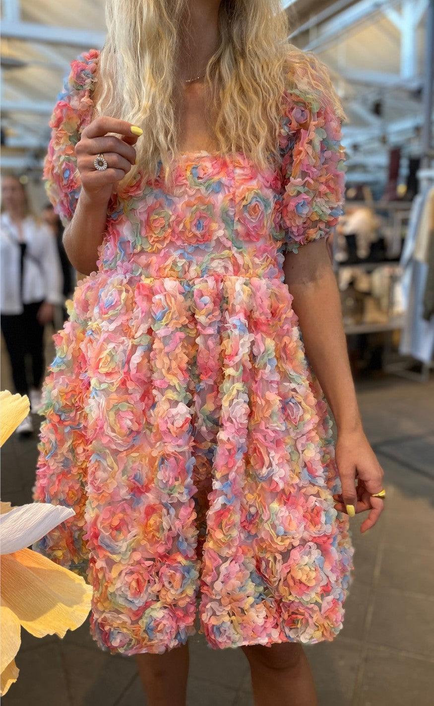 Hunkøn Kjole Leia Dress Rainbow