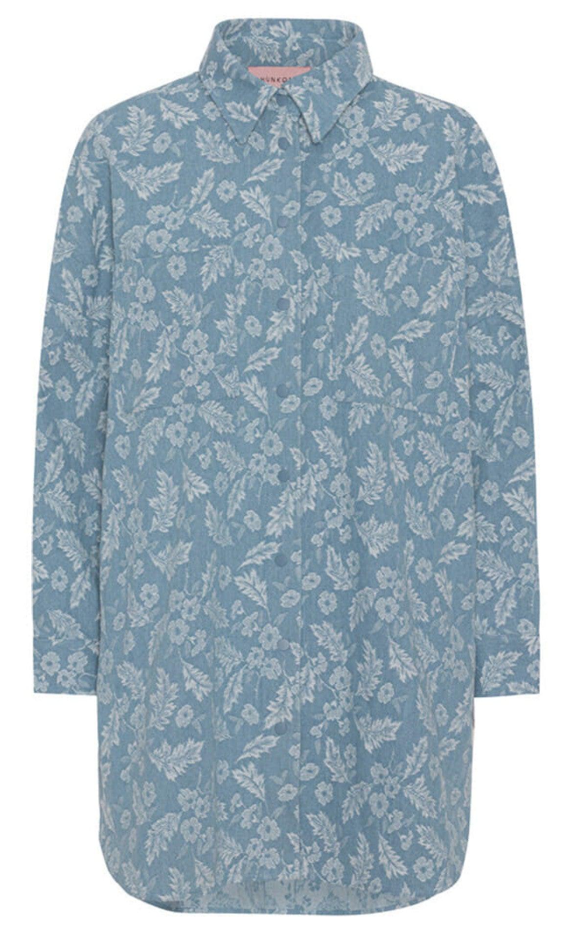 Hunkøn Skjorte Jolene Denim Flower