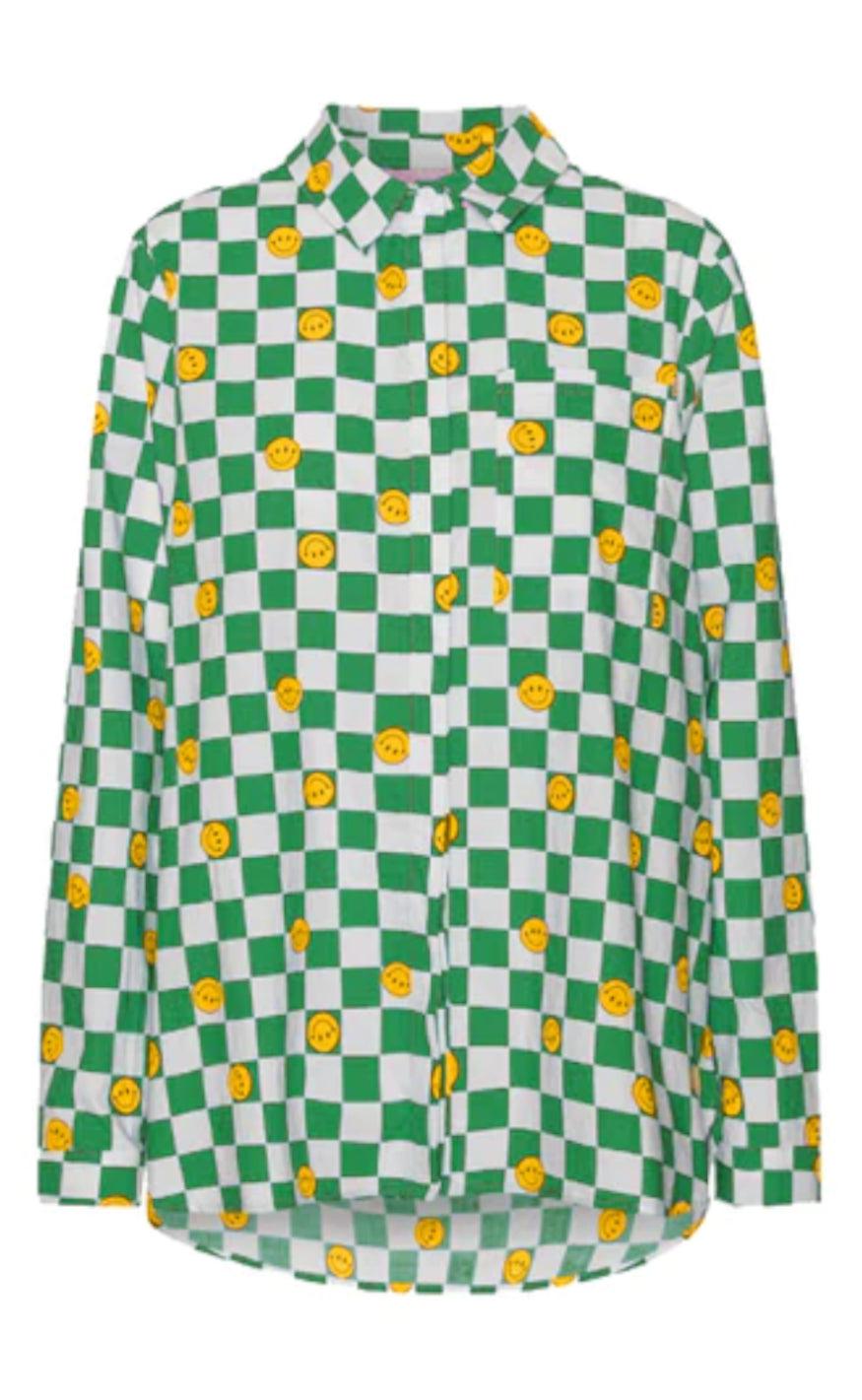 Hunkøn Skjorte Smiley Green