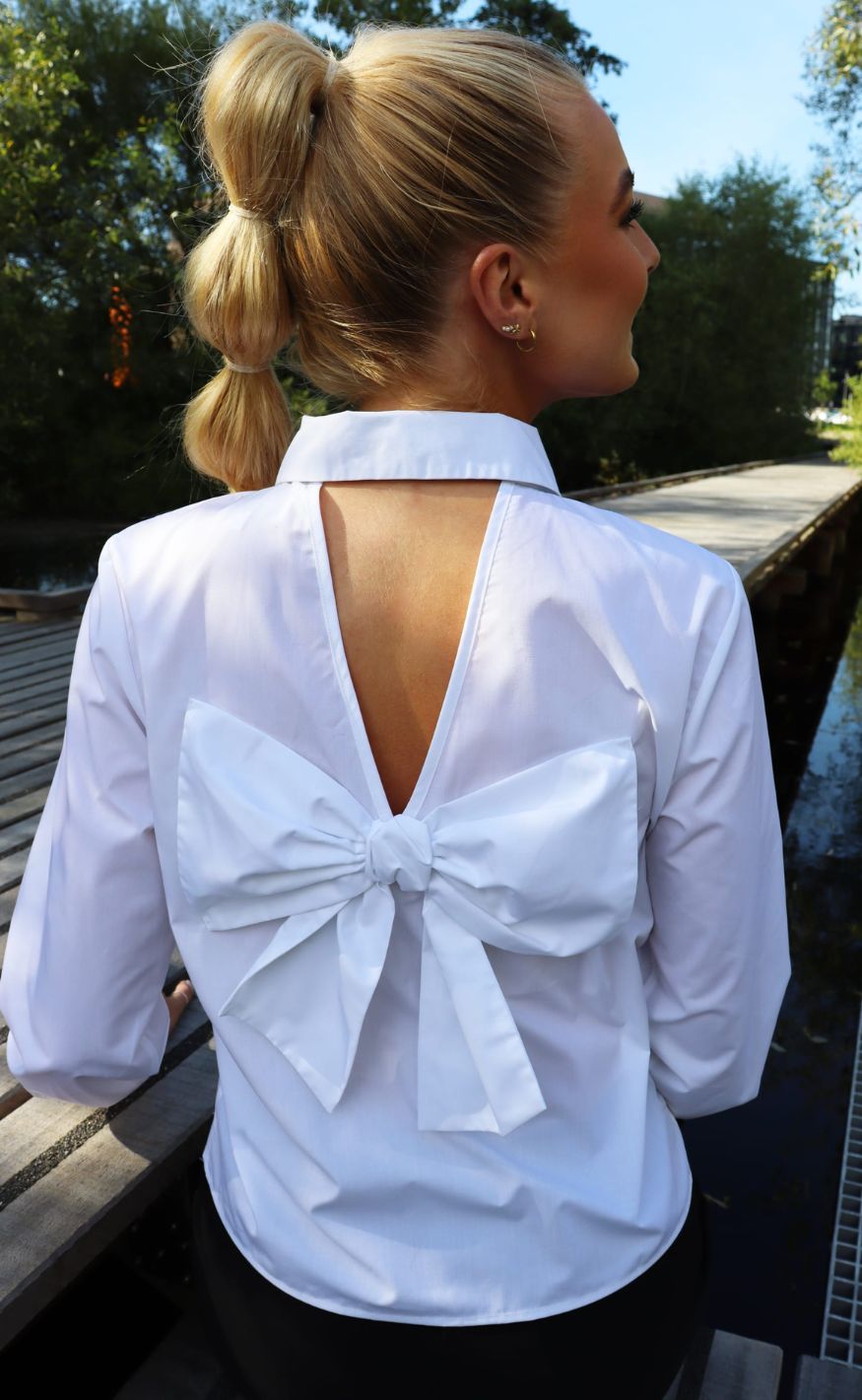 Liberte Bluse Bobo Ls Bow White