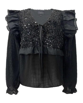 Liberte Bluse Nor Frill Black Sequins