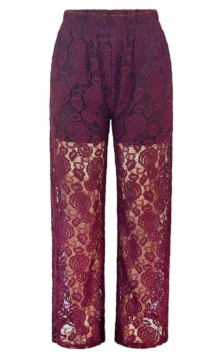 Liberte Bukser Lacy Bordeaux Lace