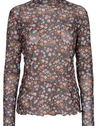 Liberte Highneck Bluse Mesh Aw Flower