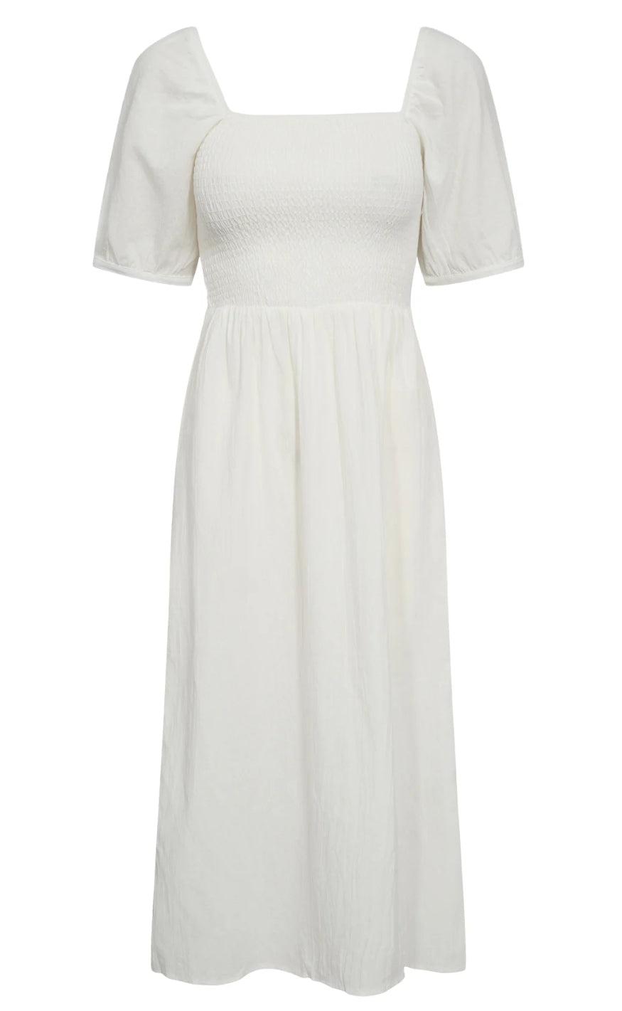 Liberte Kjole Line White