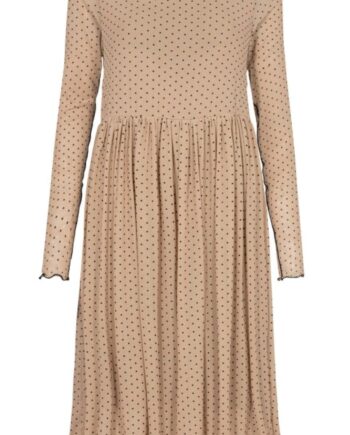 Liberte Kjole Mesh Nude Black Dot