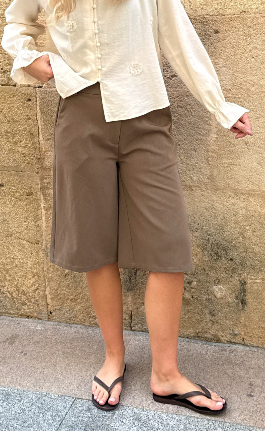 Liberte Shorts Freddy Long Nougat Brown