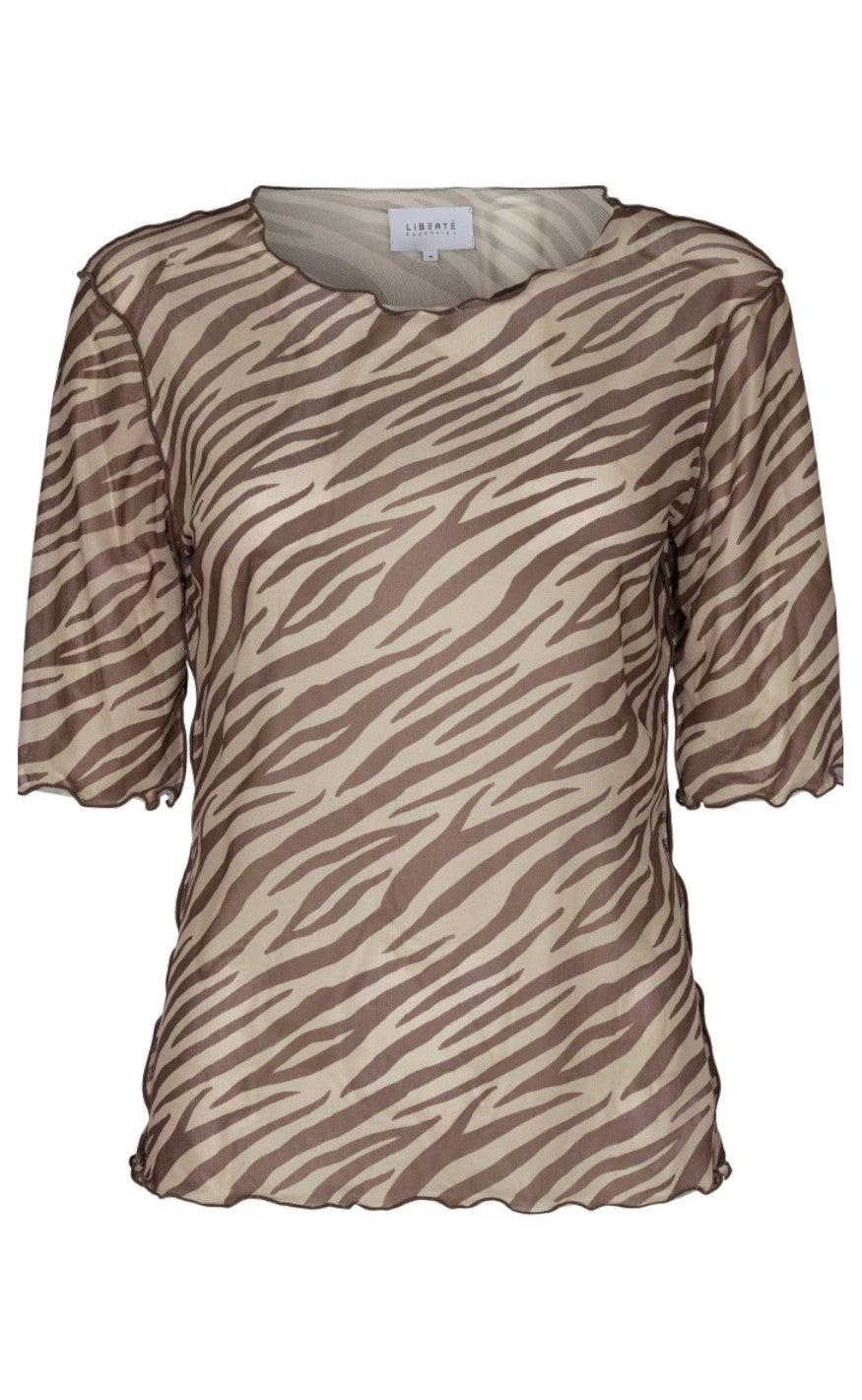 Liberte Top Mesh Brown Zebra