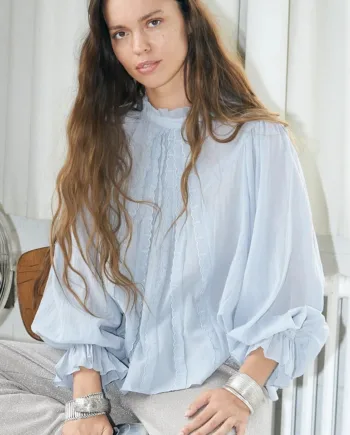 Lollys Laundry Bluse Presley Dusty Blue