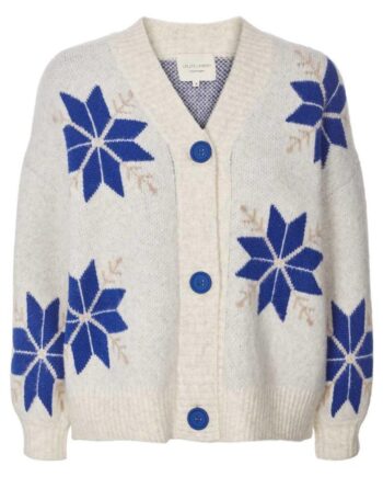 Lollys Laundry Cardigan Paisley Neon Blue