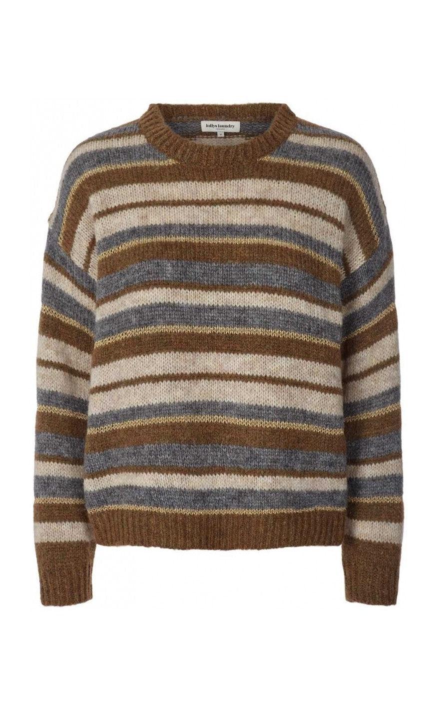 Lollys Laundry Jumper Terry Brown Stripe