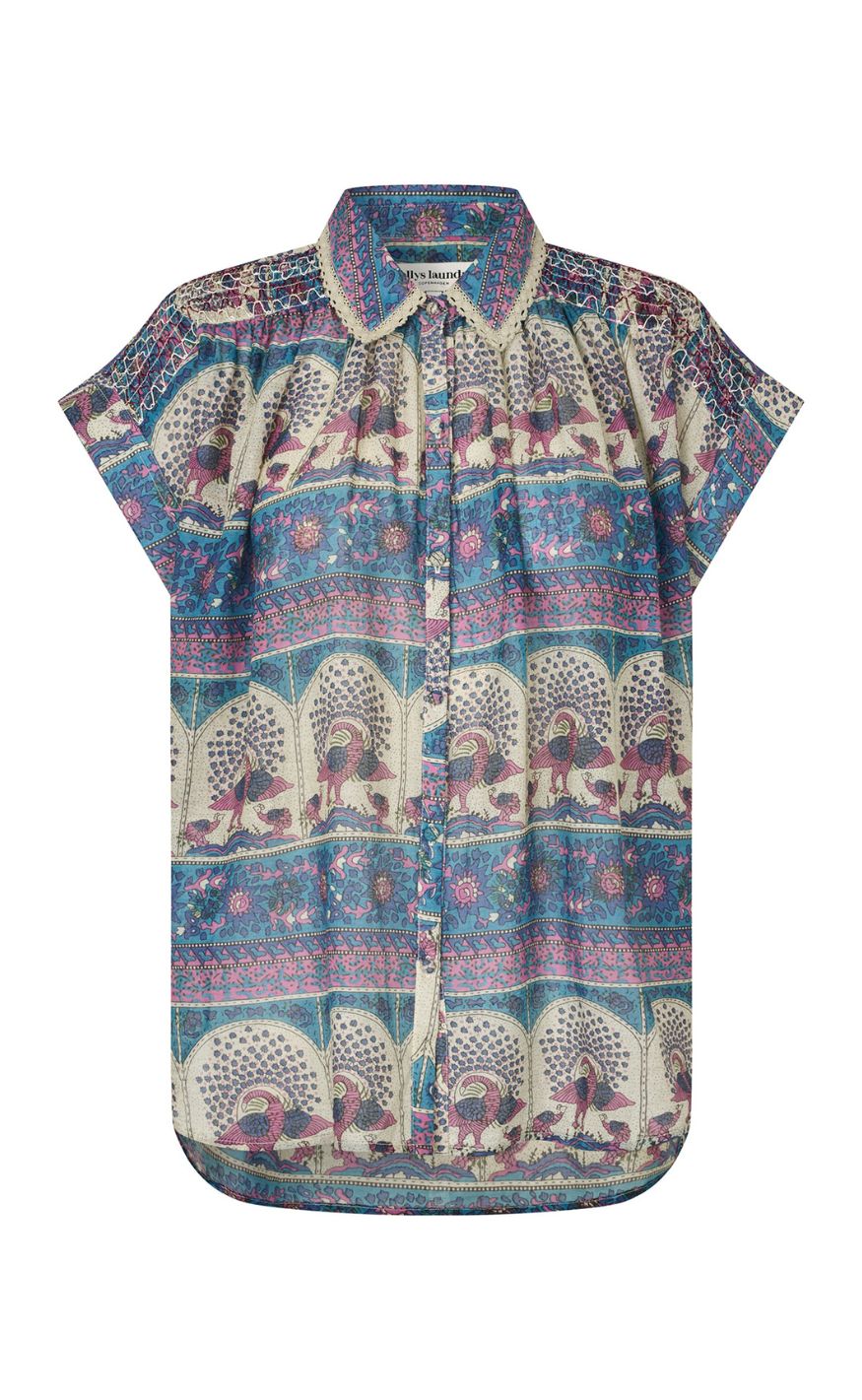 Lollys Laundry Skjorte Badal Ss Blue