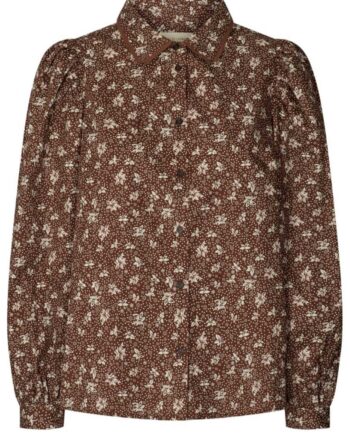 Lollys Laundry Skjorte Diddie Flower Print Brown