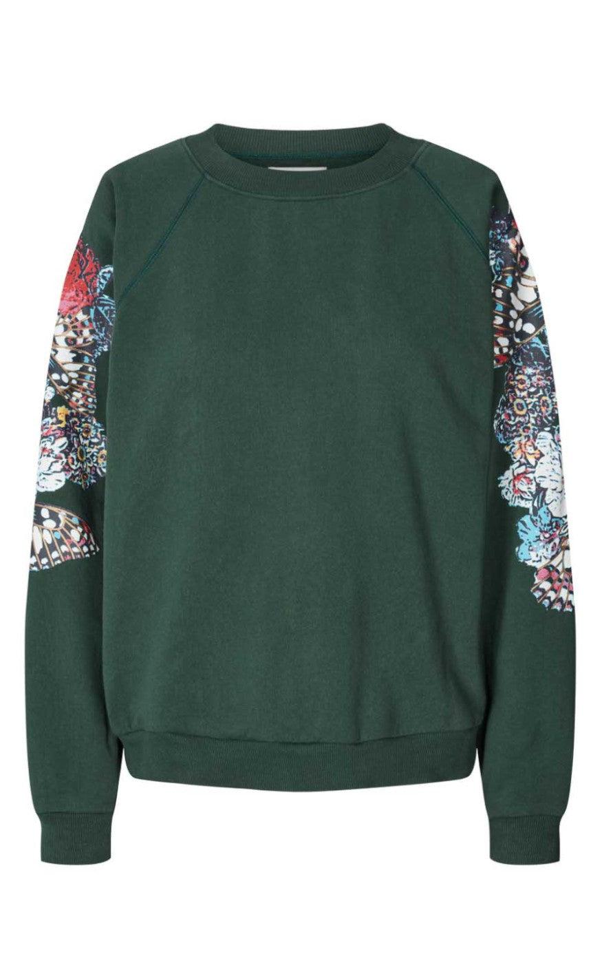 Lollys Laundry Sweatshirt Tate Dark Green