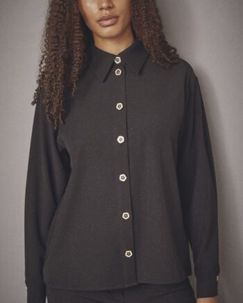 Love   Divine Bluse Love1409 Black Glitter