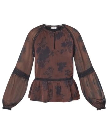 Love   Divine Bluse Love1407 Bordeaux Flower