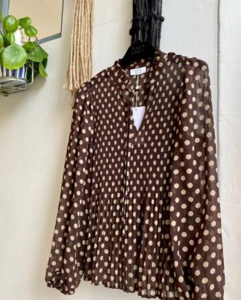 Love   Divine Bluse Love695 Chocolate Dot