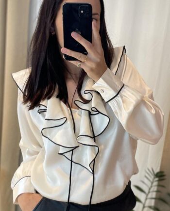 Love   Divine Bluse Love1241 Cream Black