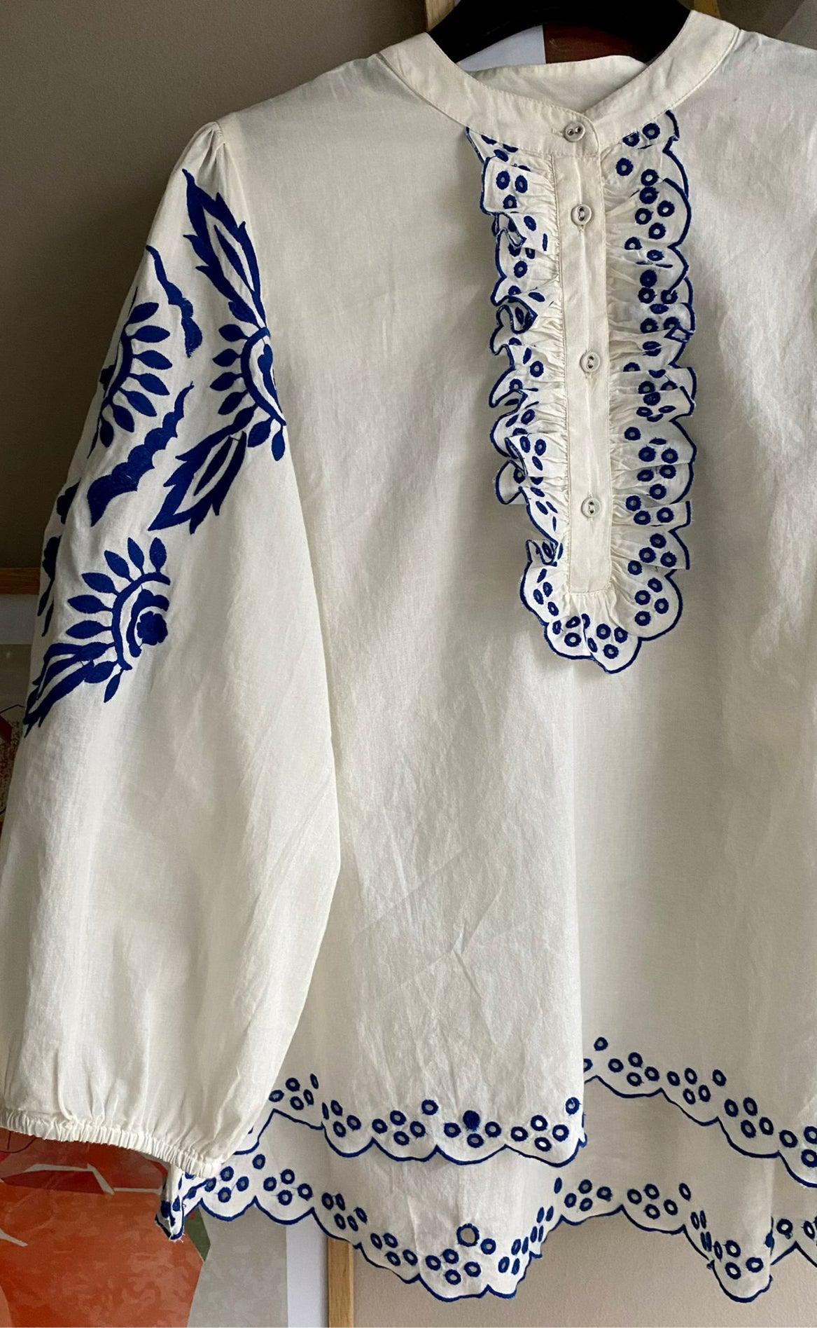 Love Divine Bluse Love968 Cream Blue