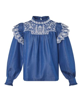 Love   Divine Bluse Love1294 Denim Cream