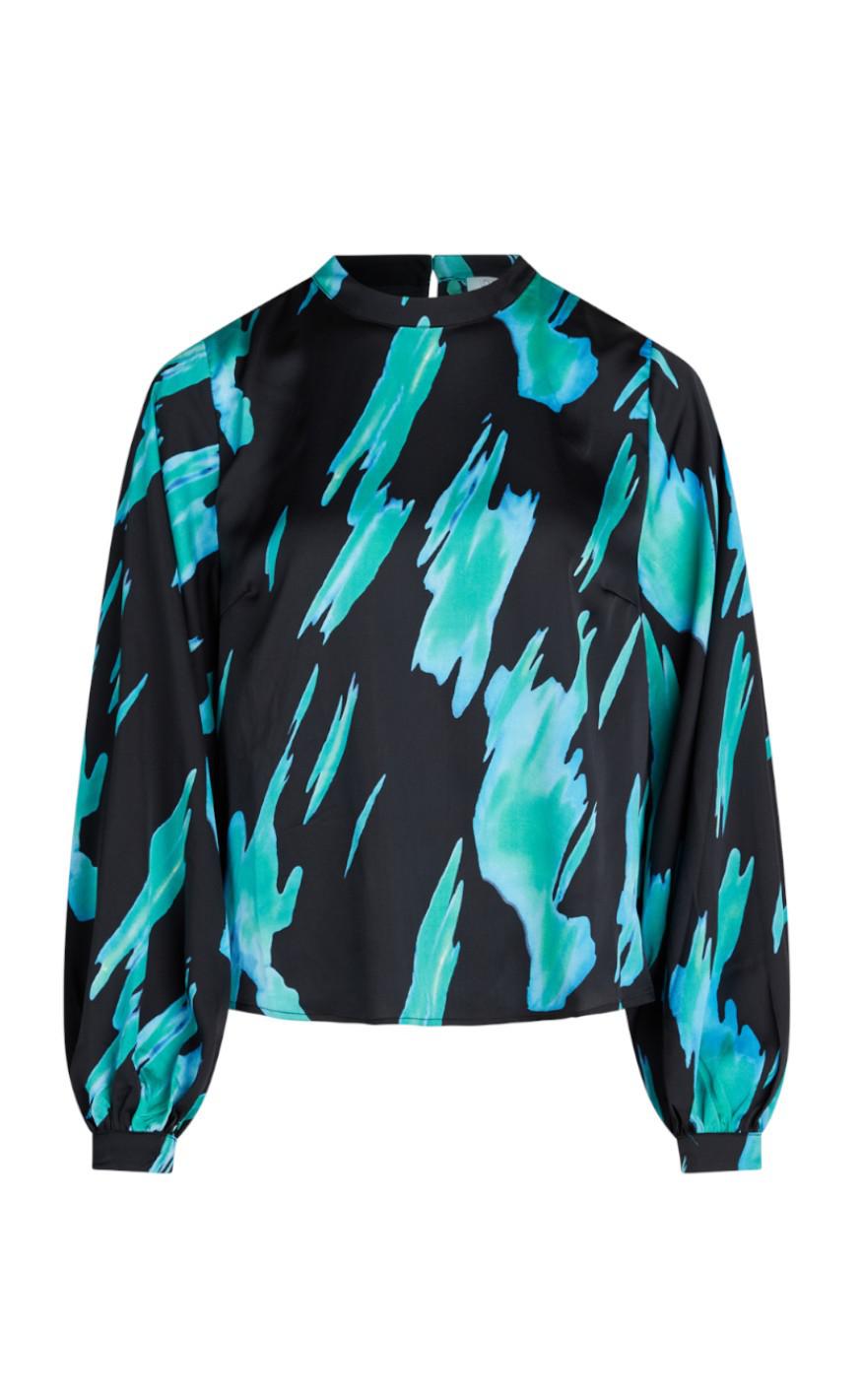 Love Divine Bluse Love861 Graphic Aqua