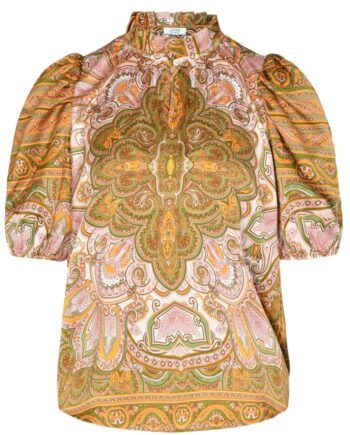 Love   Divine Bluse Love910-  Green Paisley
