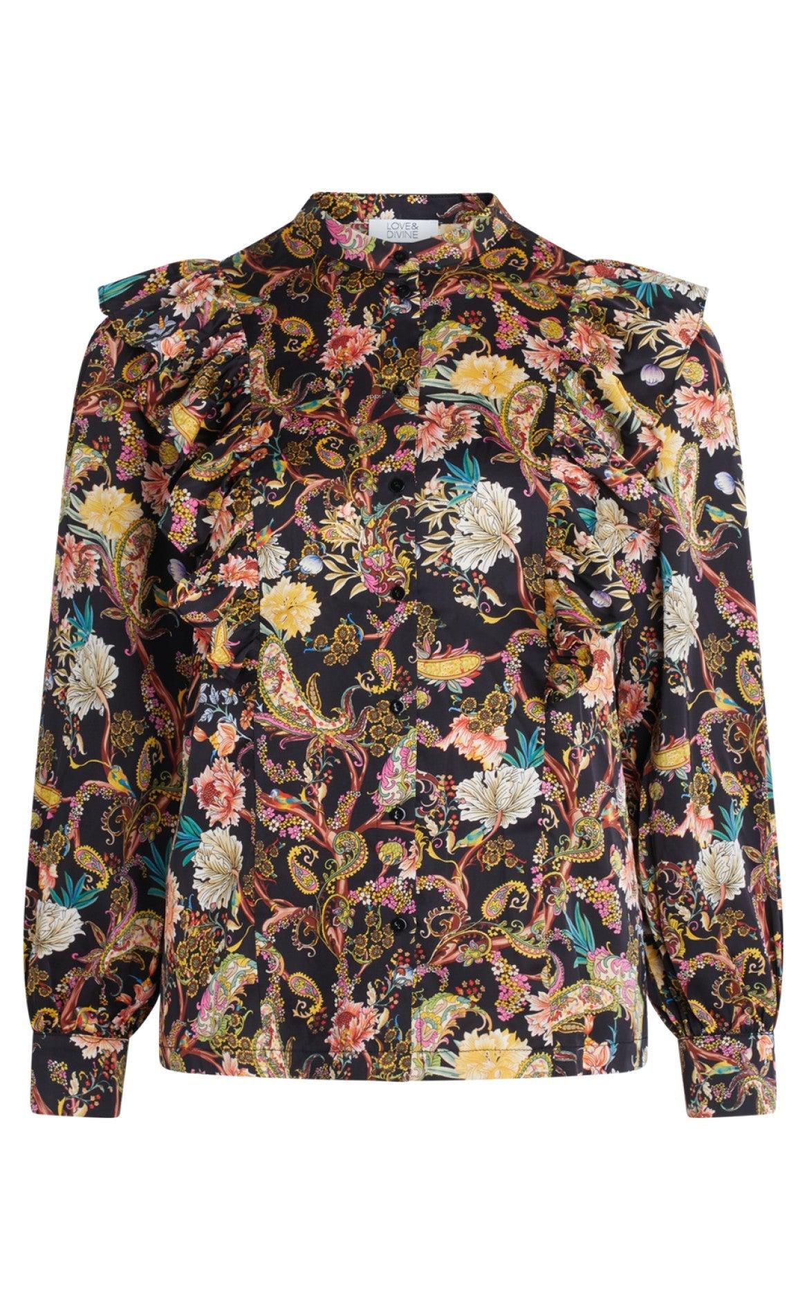 Love Divine Bluse Love700 Multi Black