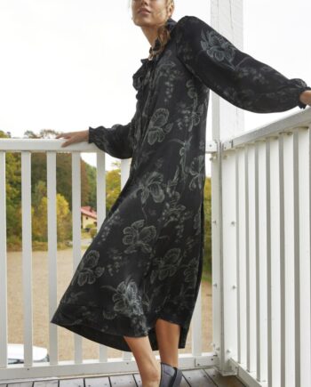 Love   Divine Kjole Love1194-  Black Green Flower