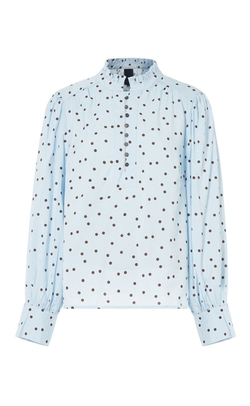 Luxzuz Bluse Flow Blue Fog