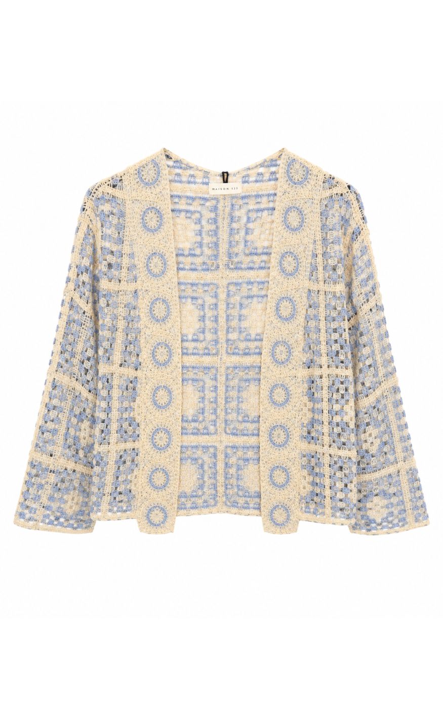 Luxzuz Cardigan Polly Chambray Blue